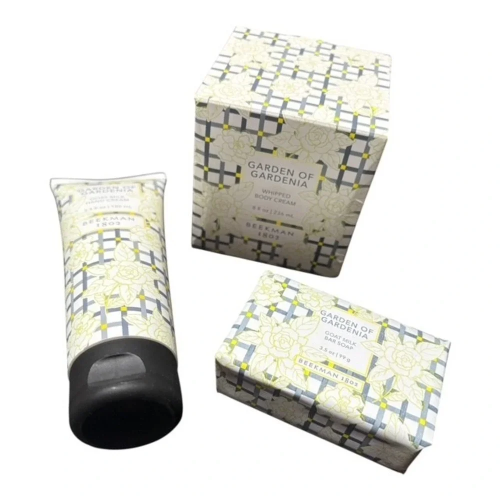 Beekman 1802 Garden of Gardenia 3-Piece Set: Hand Cream, Body Cream, Bar Soap - Picture 1 of 4